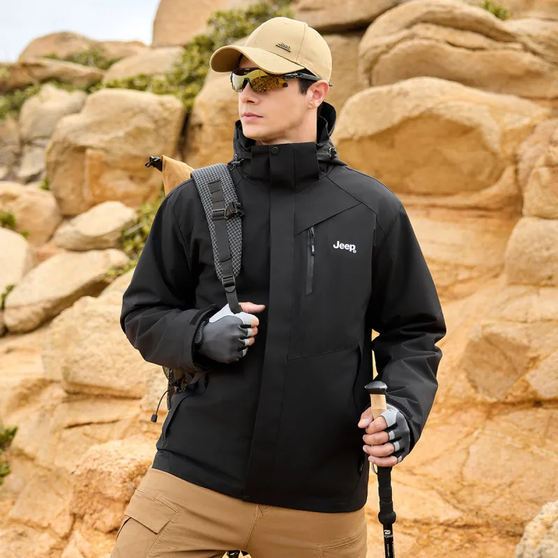Jeep Waterproof, Thermal, And Windproof Windbreaker Jacket Unisex-32