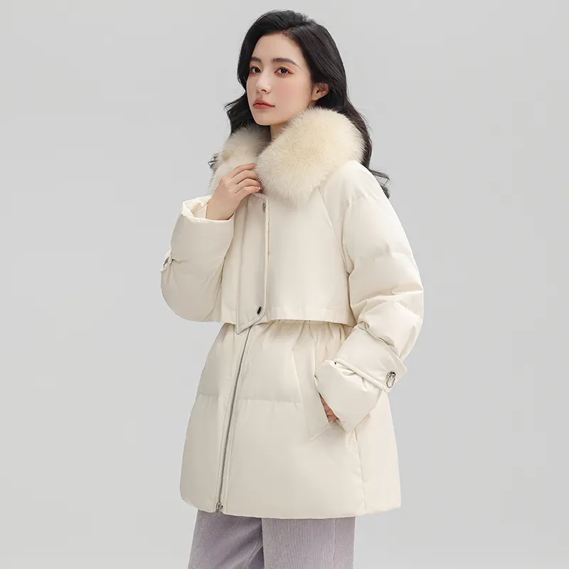 YAYA Mid Length Long Sleeved Down Jacket Women's-11
