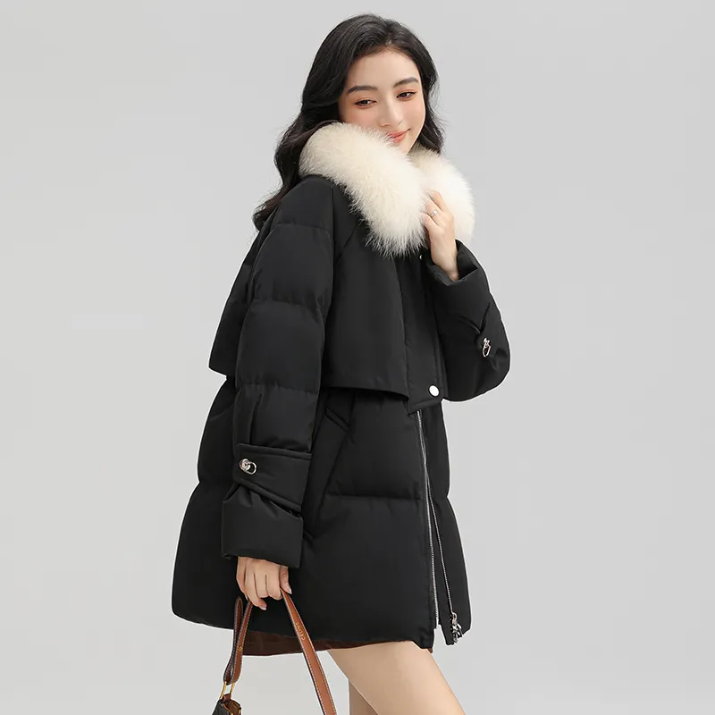 YAYA Mid Length Long Sleeved Down Jacket Women's-5