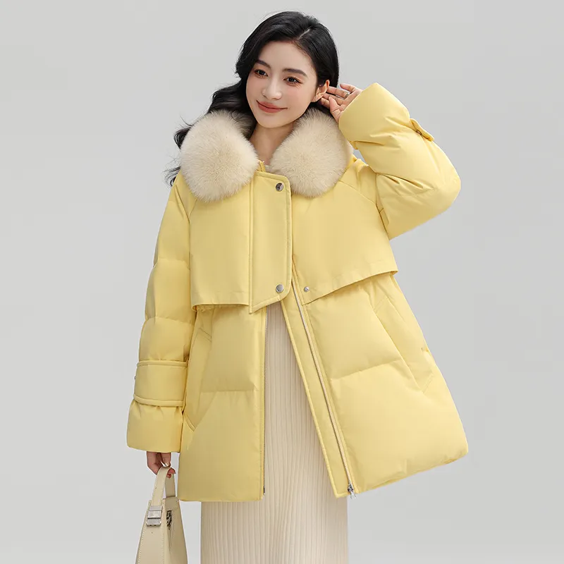 YAYA Mid Length Long Sleeved Down Jacket Women's-16