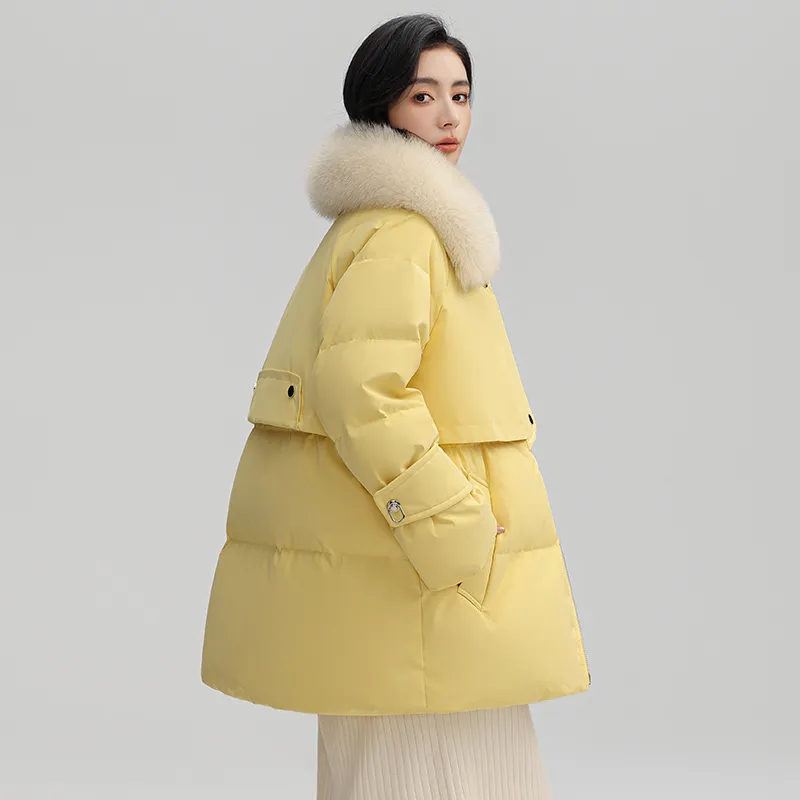 YAYA Mid Length Long Sleeved Down Jacket Women's-13