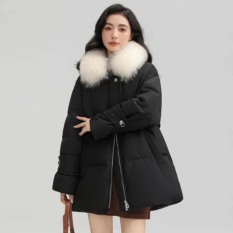 YAYA Mid Length Long Sleeved Down Jacket Women's-3