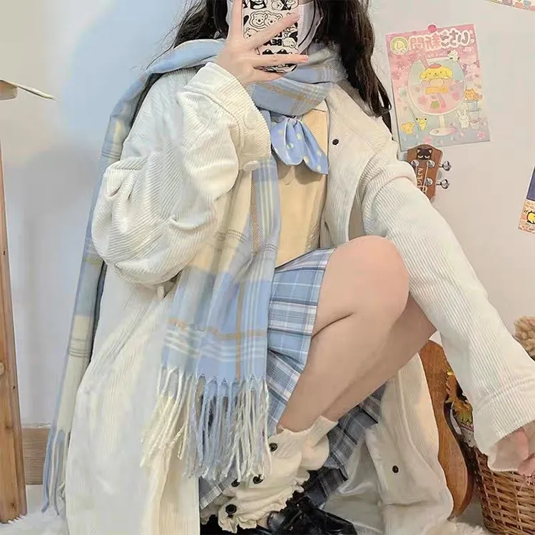 Lanza Knit Scarves Unisex-1