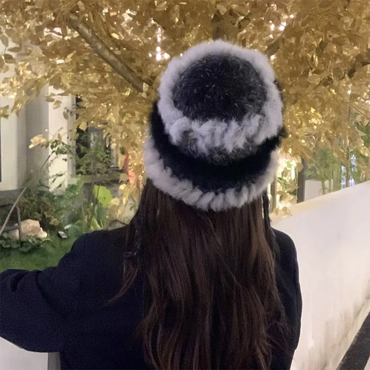 Lanza Rabbit Fur Beanies Women's-1