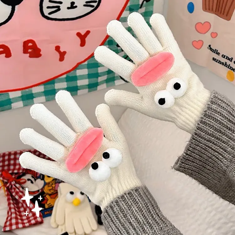 Lanza Acrylic Knit Gloves Unisex-1