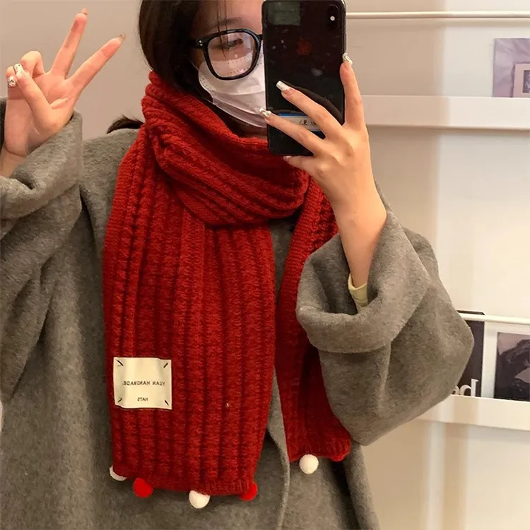 Lanza Knit Scarves Unisex-2