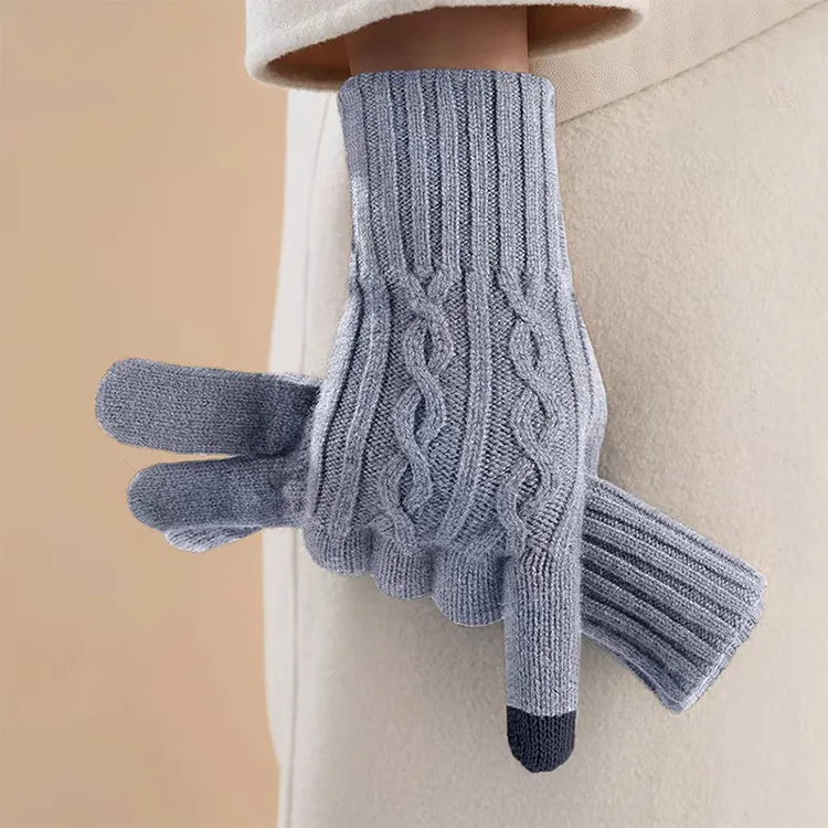 Lanza Acrylic Knit Gloves Unisex-2