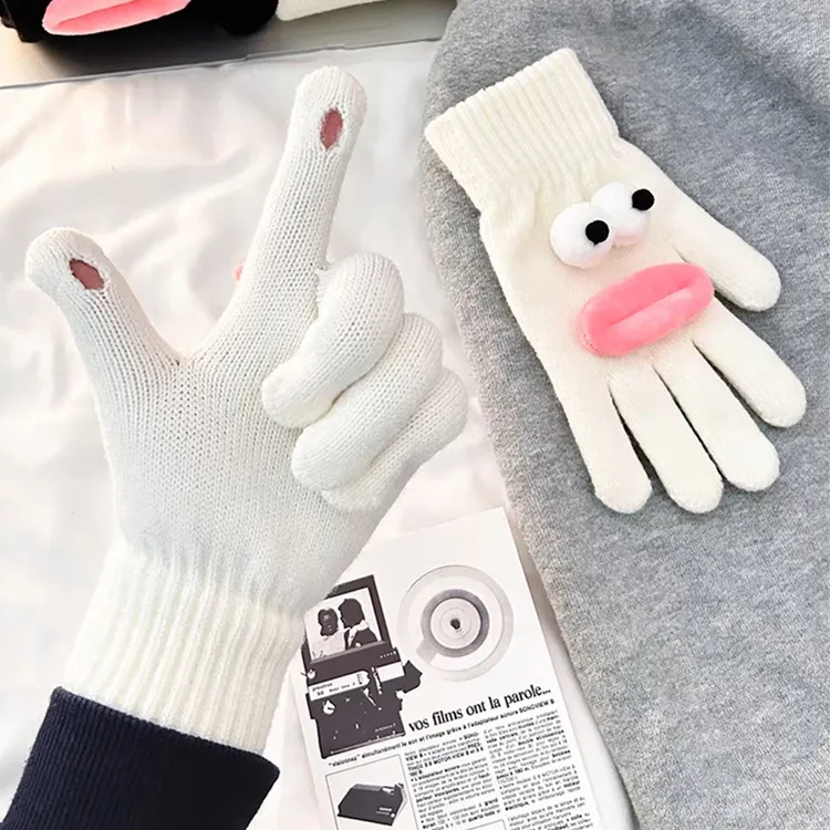 Lanza Acrylic Knit Gloves Unisex-2