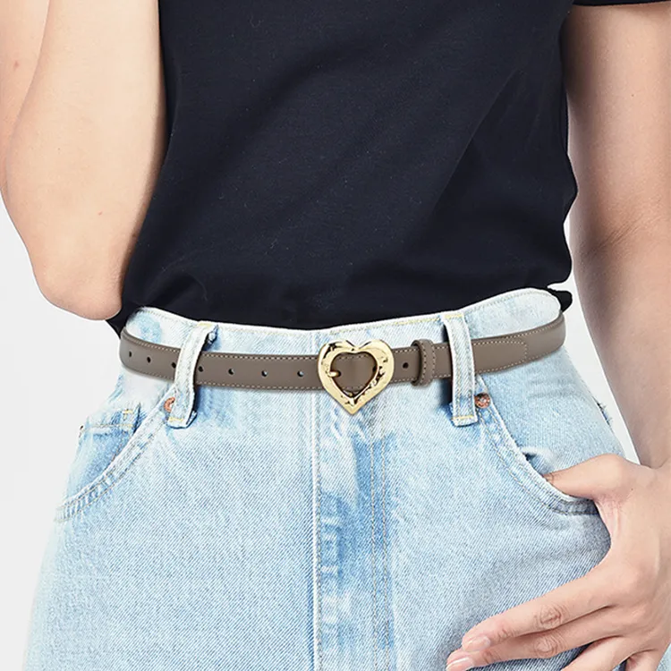 Lanza Commute Pin Buckle Elastic Waistband Leather Belts Women's Black Width 2.5CM-3