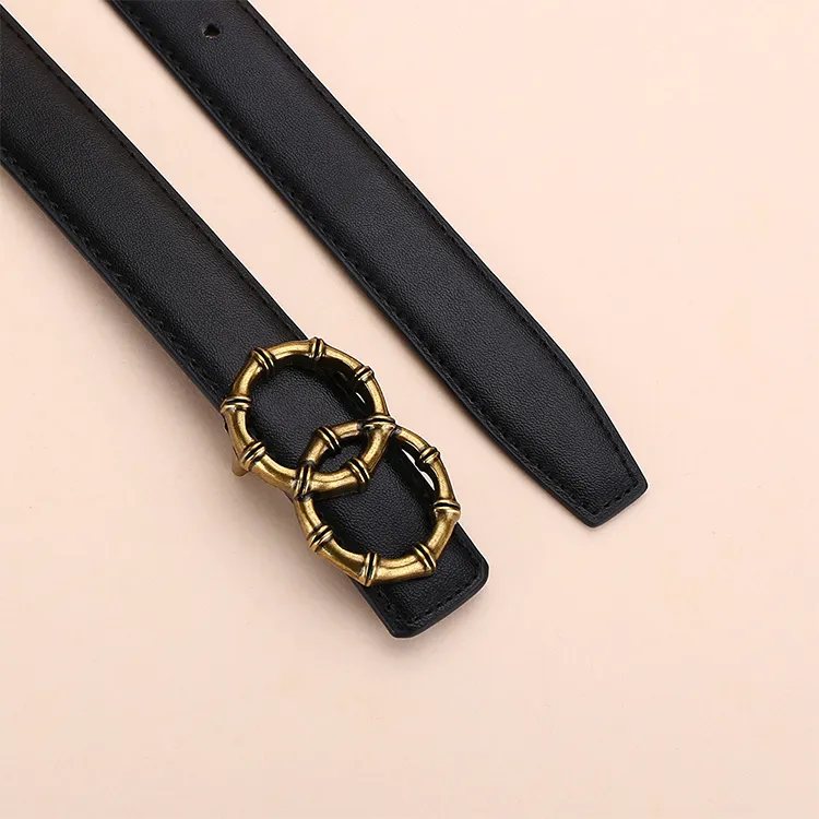 Lanza Cow Split Leather Belts Women's Width 2.4CM-3