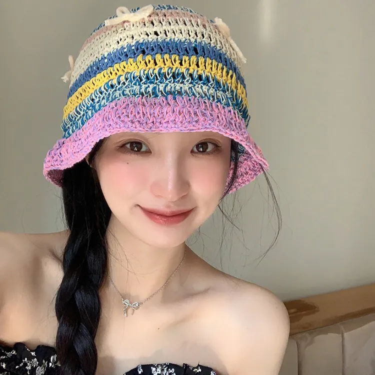Lanza Straw Woven Sun Protection Hats Women's-7