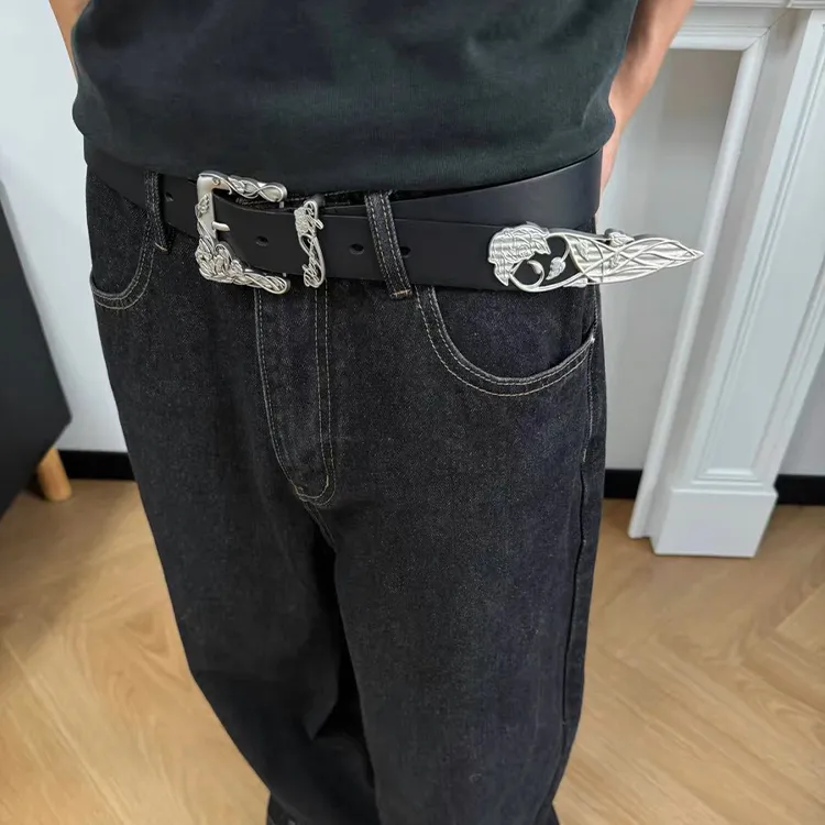 Lanza Cow Leather Belts Unisex Width 2.8CM-3