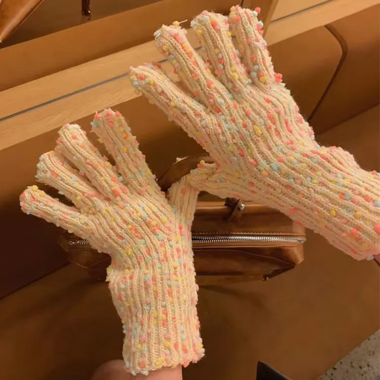 Lanza Acrylic Knit Gloves Women's-1