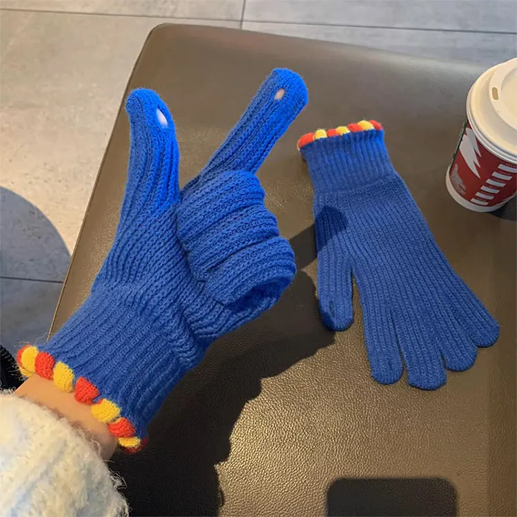 Lanza Acrylic Knit Gloves Women's-3