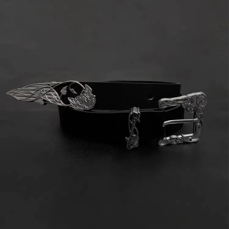 Lanza Cow Leather Belts Unisex Width 2.8CM-1