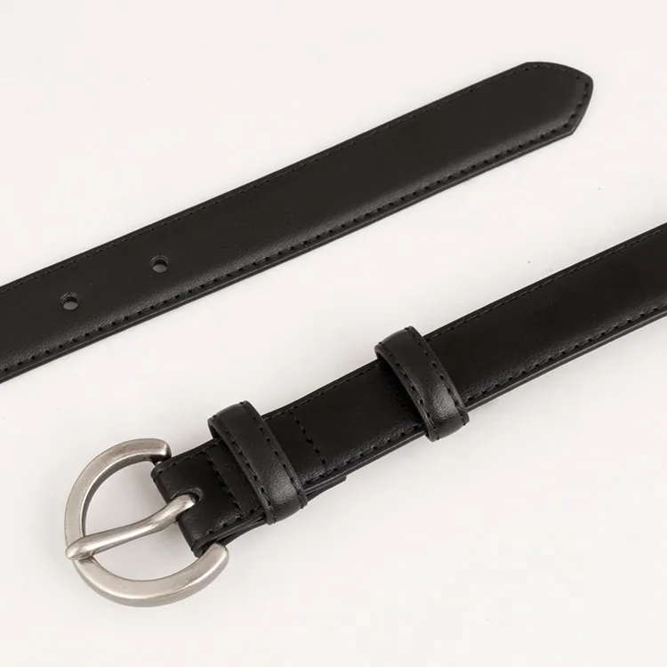 Lanza Cow Split Leather Belts Women's Width 2.5CM-1
