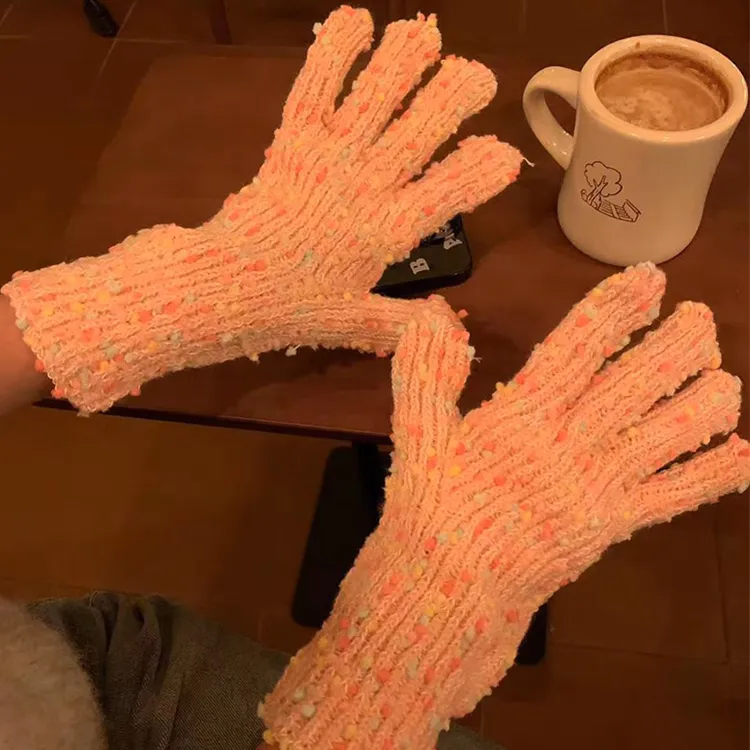 Lanza Acrylic Knit Gloves Women's-4