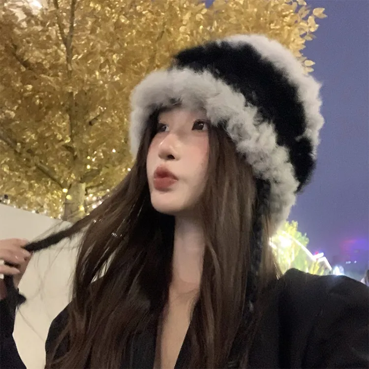 Lanza Rabbit Fur Beanies Women's-2
