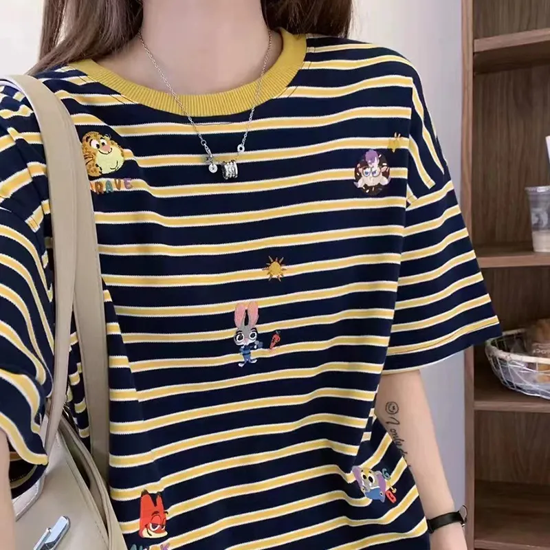 Mountainpeak T Shirt Unisex Yellow Stripes-2