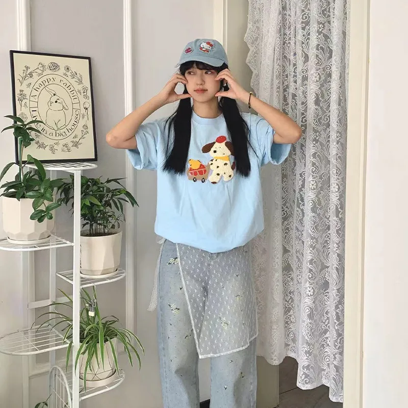 Mountainpeak T Shirt Unisex Light Blue[Embroidered]-2