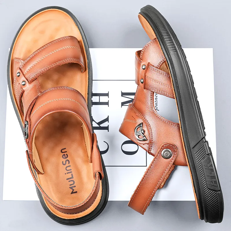 Mulinsen Beach Sandals Men Black/Brown-11