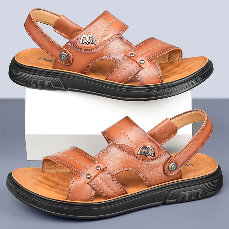 Mulinsen Beach Sandals Men Black/Brown-9