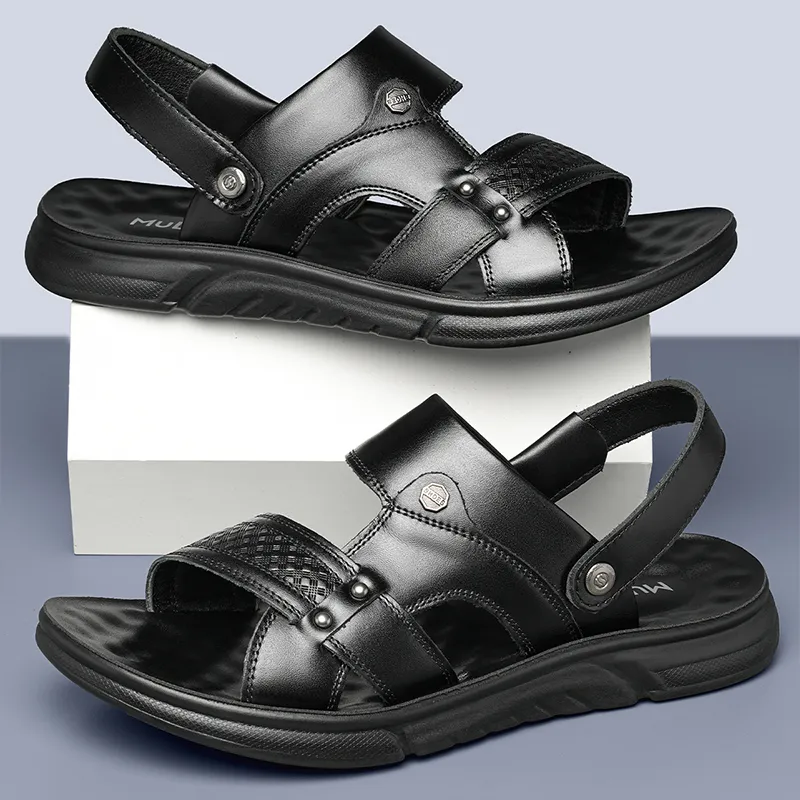 Mulinsen Beach Sandals Men Black/Brown-4