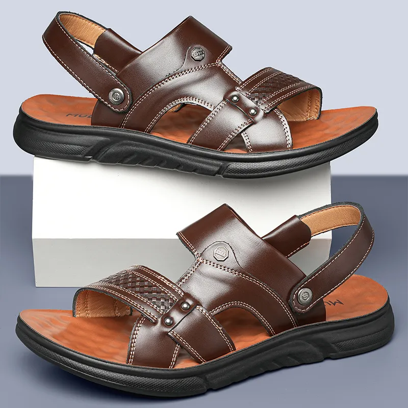 Mulinsen Beach Sandals Men Black/Brown-10