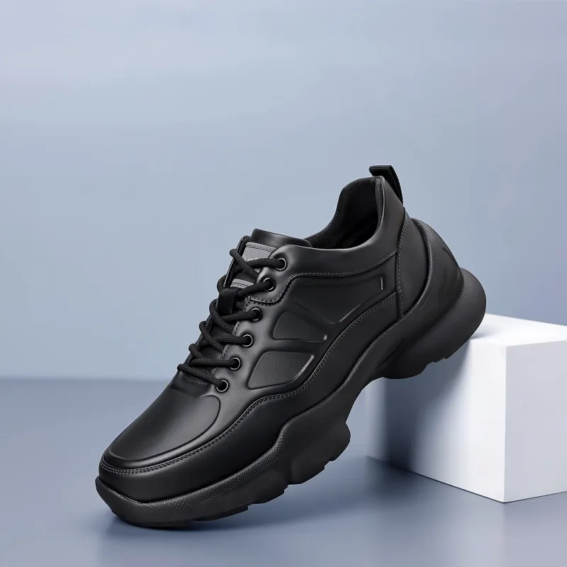 Mulinsen Black Warrior Urban Techwear Texture Men's Casual Shoes Men's Black-5
