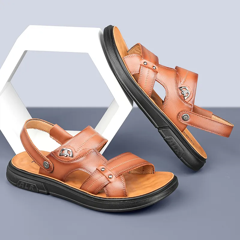 Mulinsen Beach Sandals Men Black/Brown-10