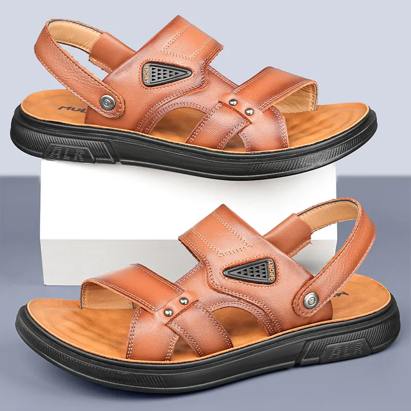 Mulinsen Beach Sandals Men Black/Brown-12