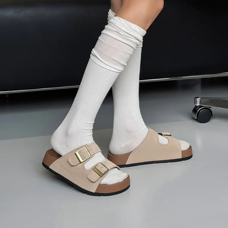 Mulinsen Quiet Slip Resistant Odor Resistant Abrasion Resistant Quick Dry Antibacterial Massage Slide Slippers Women's-10