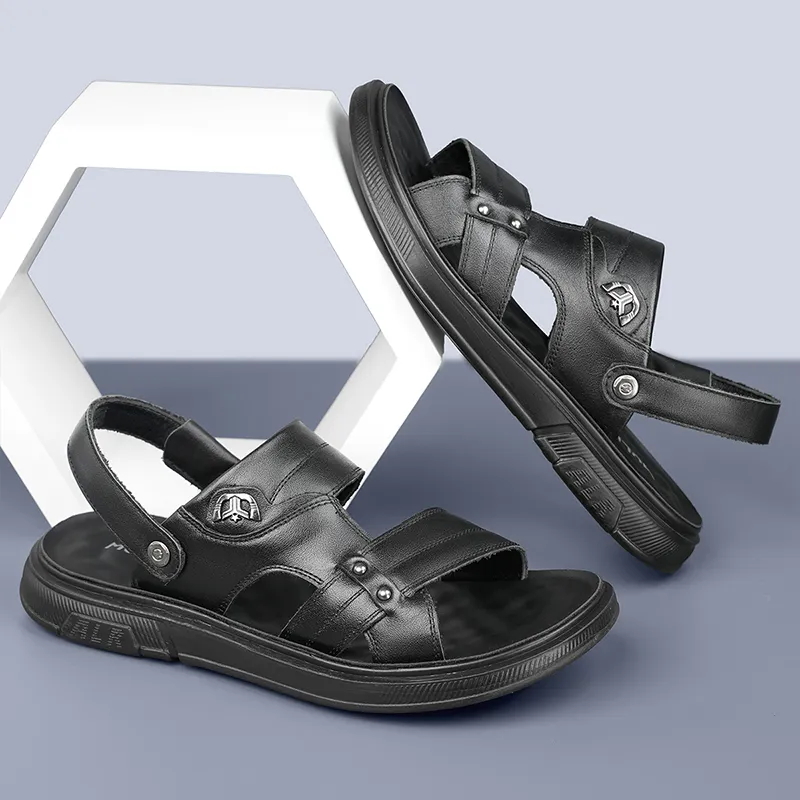 Mulinsen Beach Sandals Men Black/Brown-4