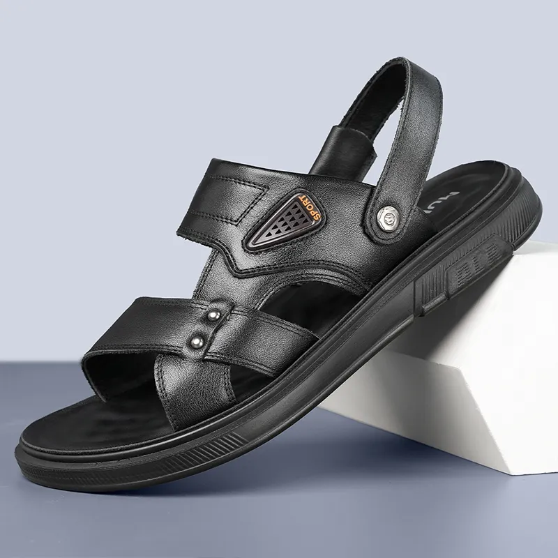 Mulinsen Beach Sandals Men Black/Brown-4