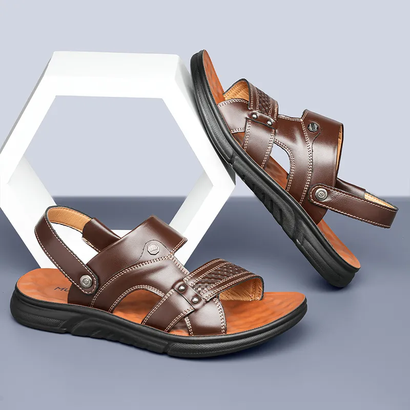 Mulinsen Beach Sandals Men Black/Brown-11