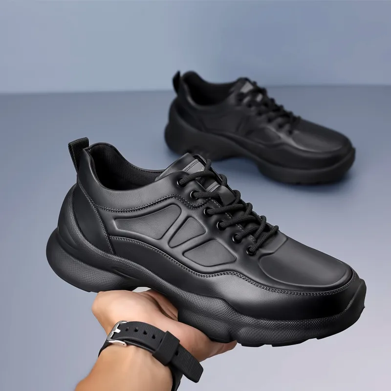 Mulinsen Black Warrior Urban Techwear Texture Men's Casual Shoes Men's Black-4