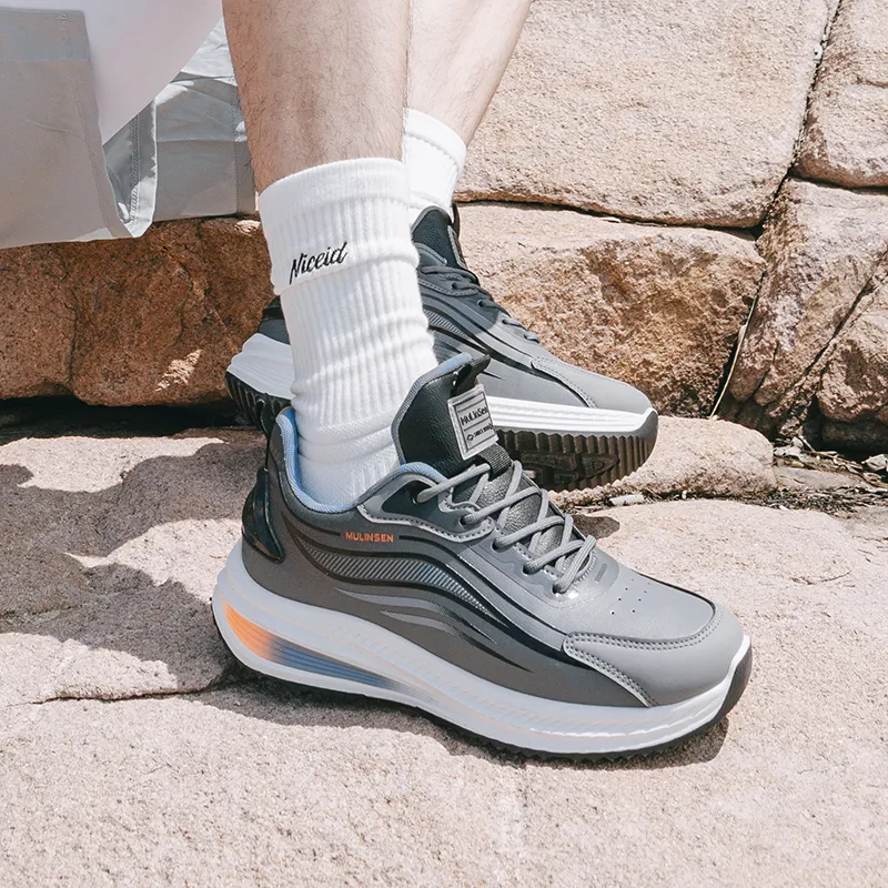 Mulinsen Anti Slip And Wear Resistant Lightweight Rebound Anti Rollover Low Top Running Shoes Men's-13