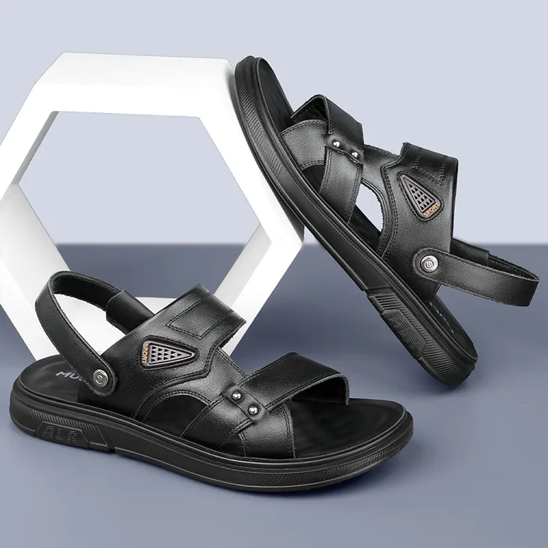 Mulinsen Beach Sandals Men Black/Brown-6