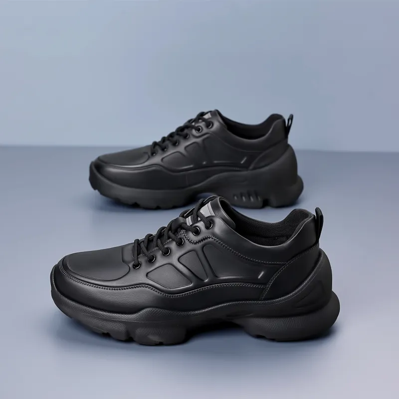 Mulinsen Black Warrior Urban Techwear Texture Men's Casual Shoes Men's Black-6