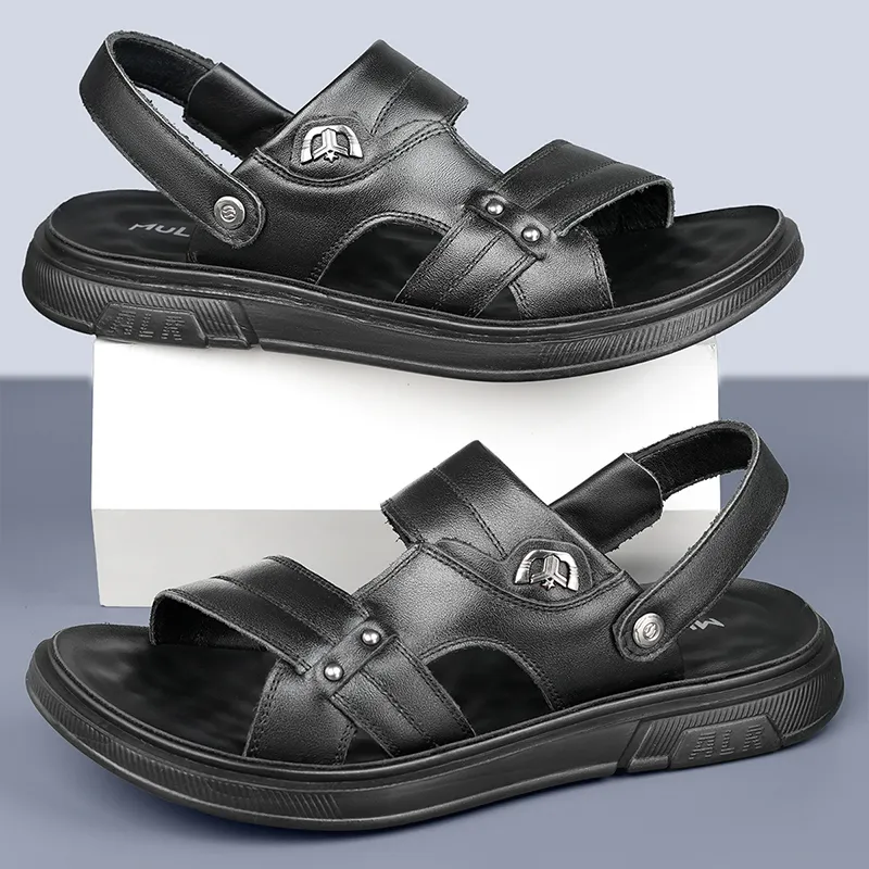Mulinsen Beach Sandals Men Black/Brown-3
