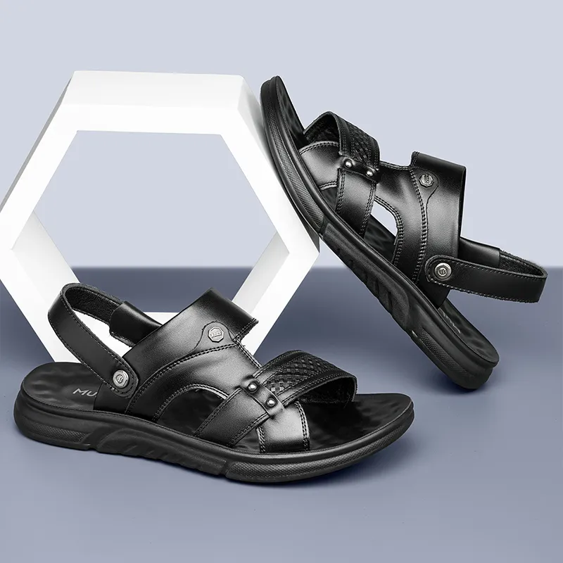 Mulinsen Beach Sandals Men Black/Brown-5