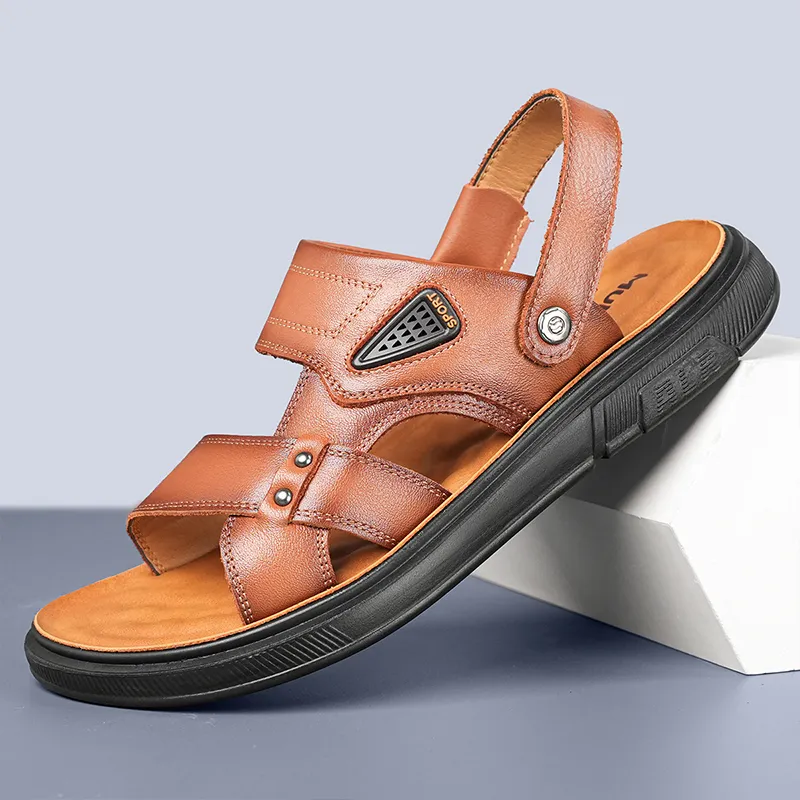Mulinsen Beach Sandals Men Black/Brown-11