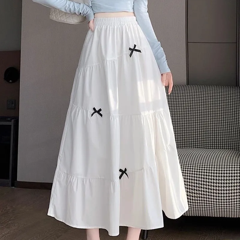 ZCDECO Casual Long Skirt Women's White-2