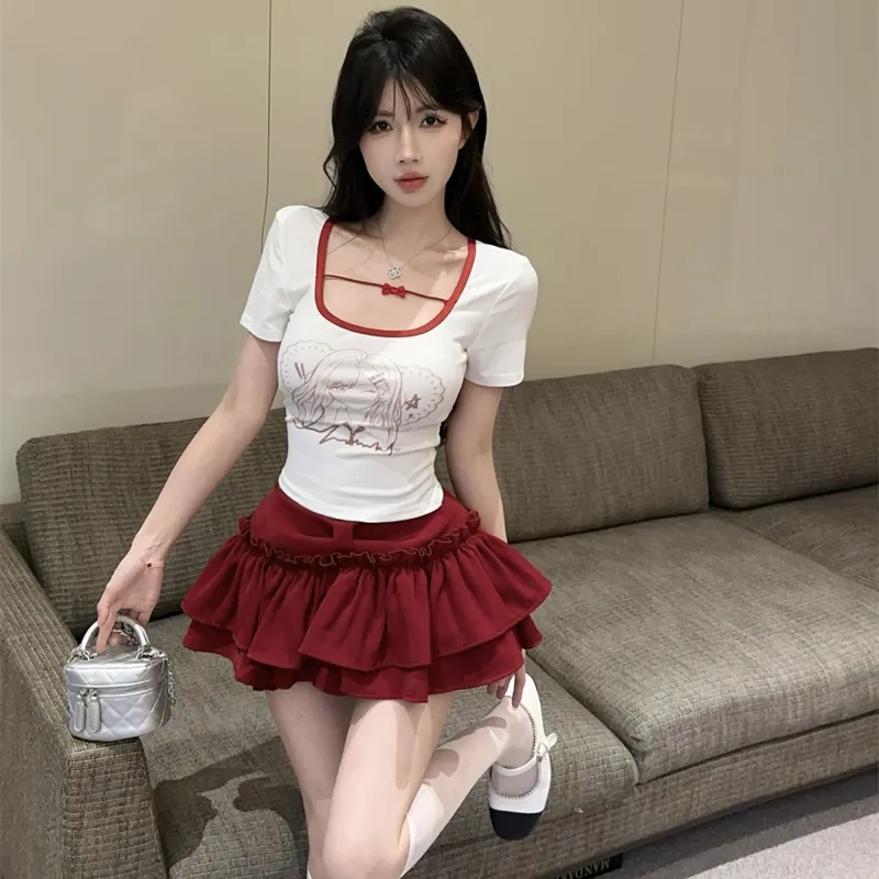 ZCDECO Two Piece Skirt Sets Women's-4