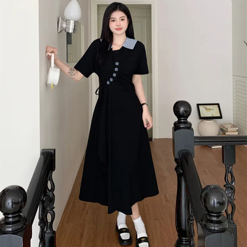 ZCDECO Short Sleeved Dress Women's Black-4