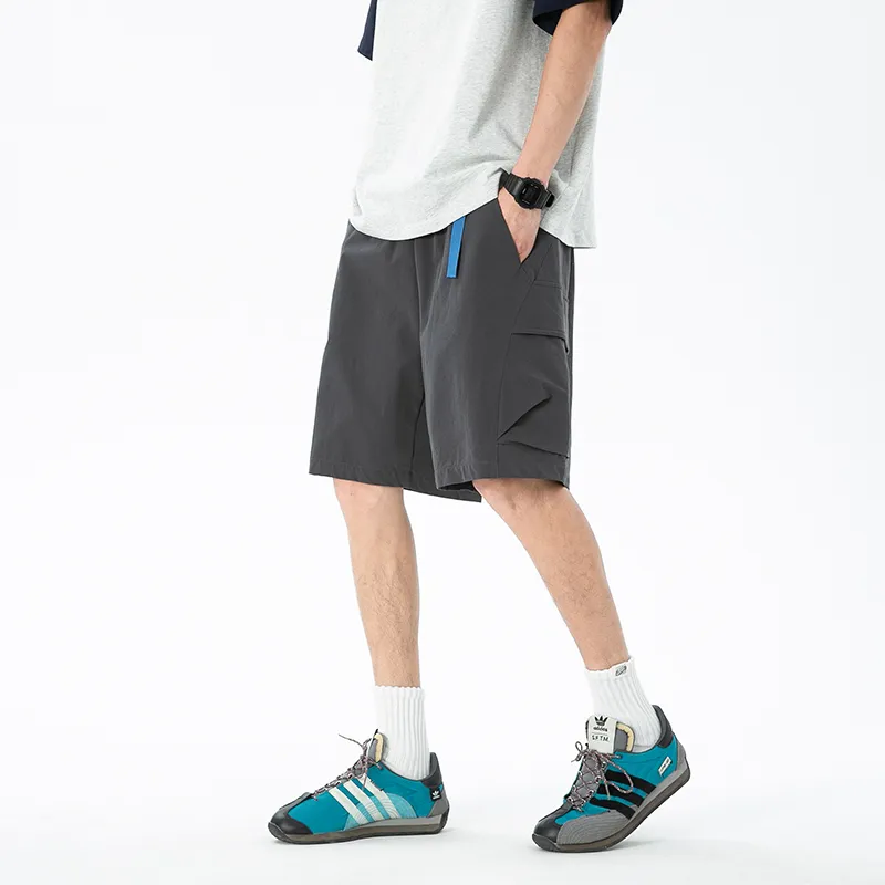GROW DATE Cargo Shorts Unisex Black-8