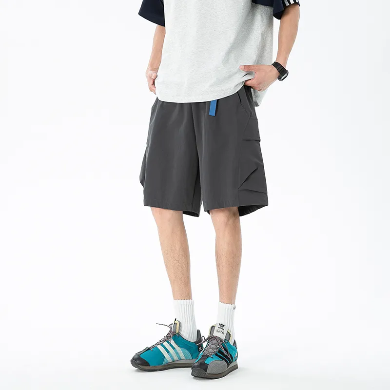 GROW DATE Cargo Shorts Unisex Black-7