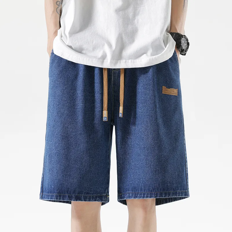 GROW DATE Denim Shorts Unisex Gray-12