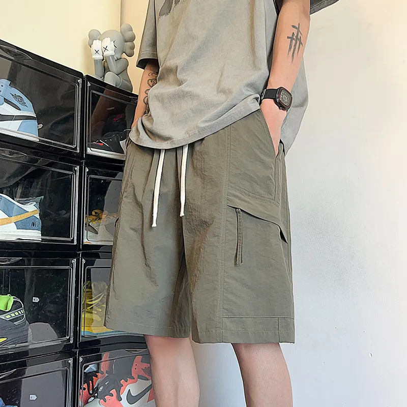 GROW DATE Cargo Shorts Unisex Black-22