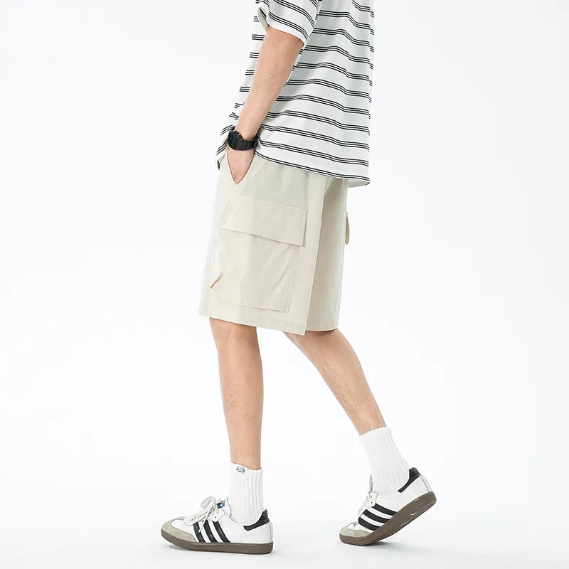 GROW DATE Cargo Shorts Unisex Black-19